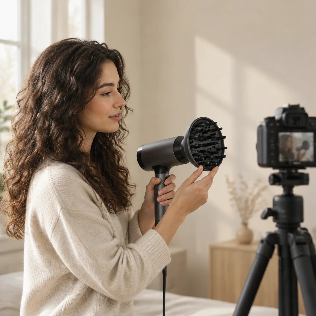 Second coach demonstrating a diffuser on camera